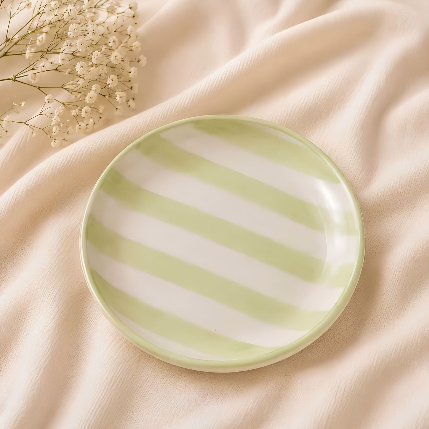 Striped Mug & Saucer