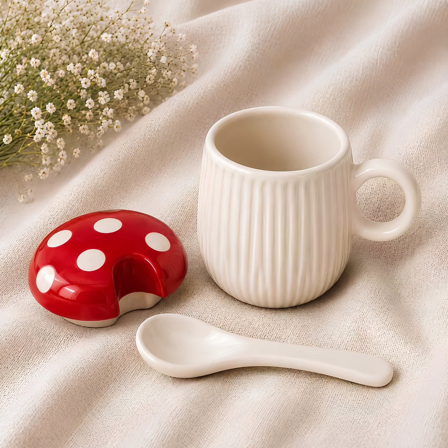 Mushroom Mug With Spoon
