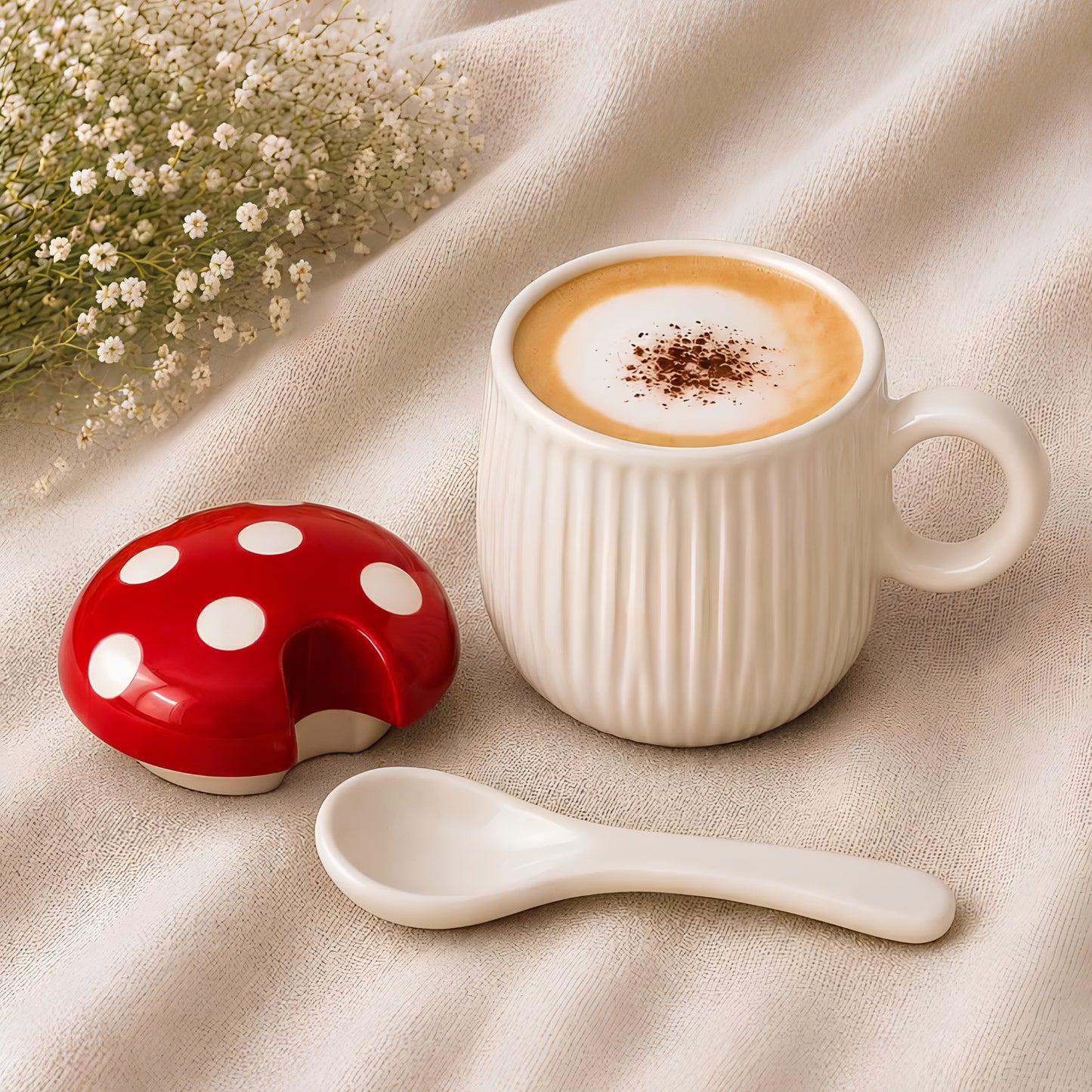 Mushroom Mug With Spoon