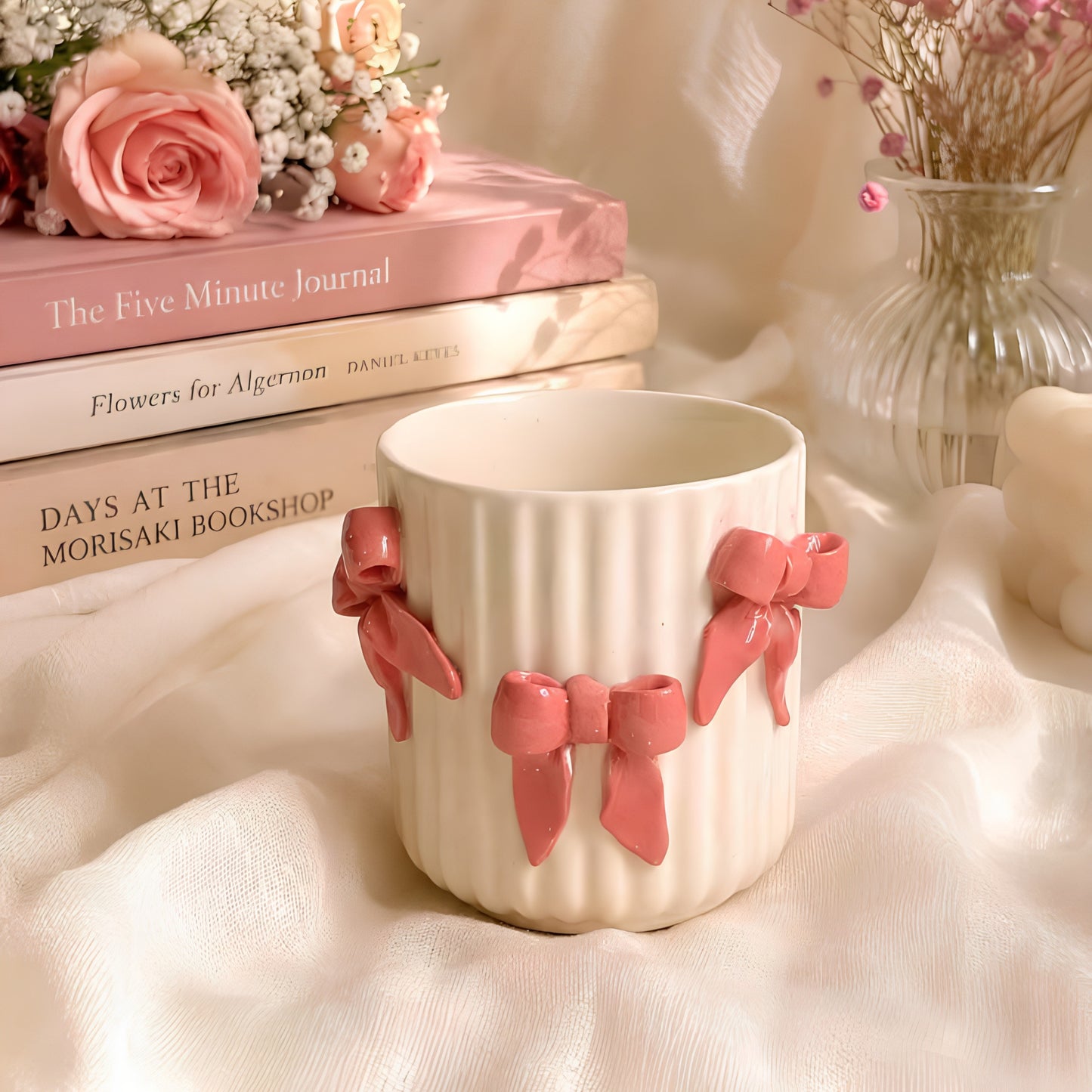 Pink Bow Glass