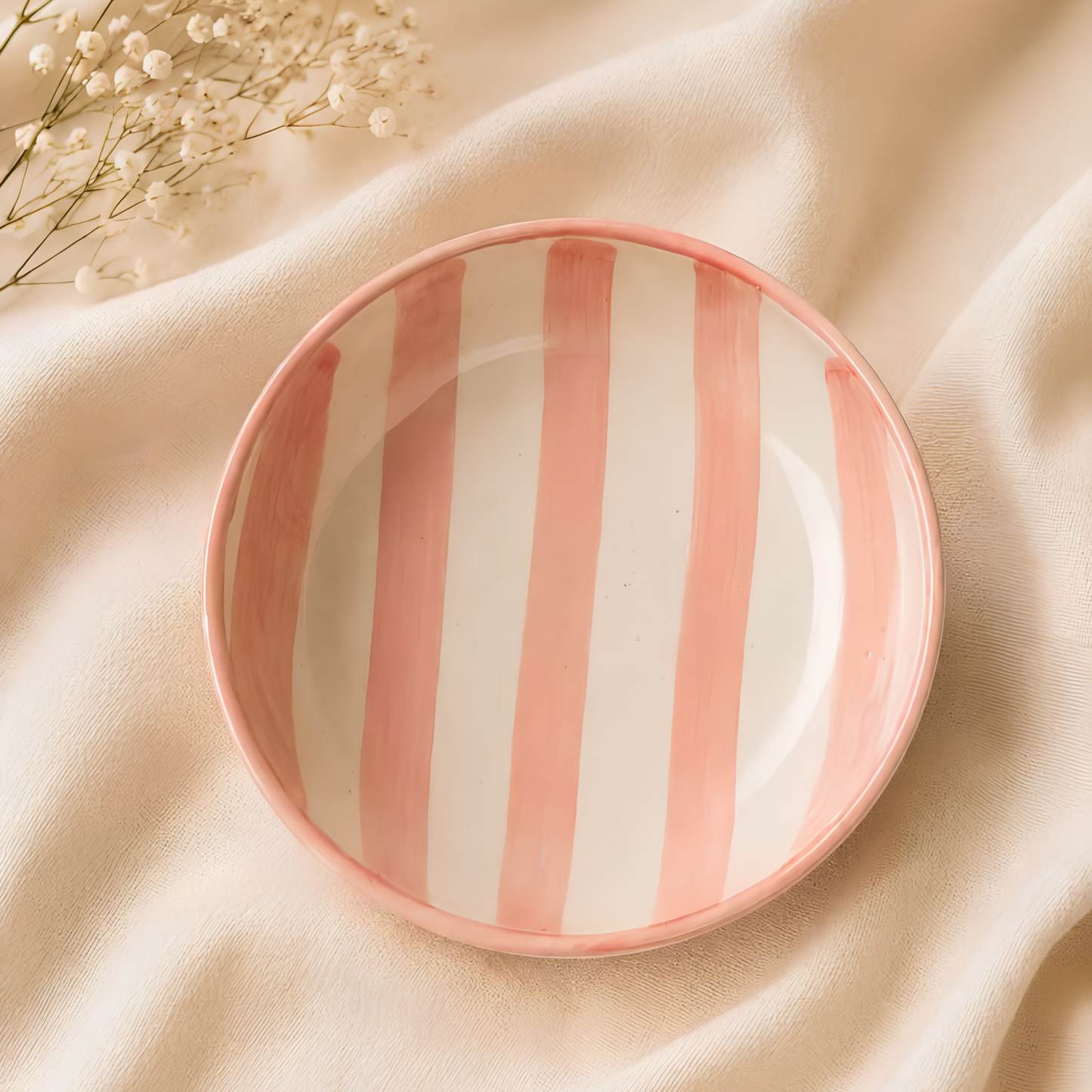 Striped Mug & Saucer