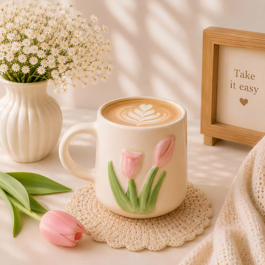 Pink Tulip Coffee Mug