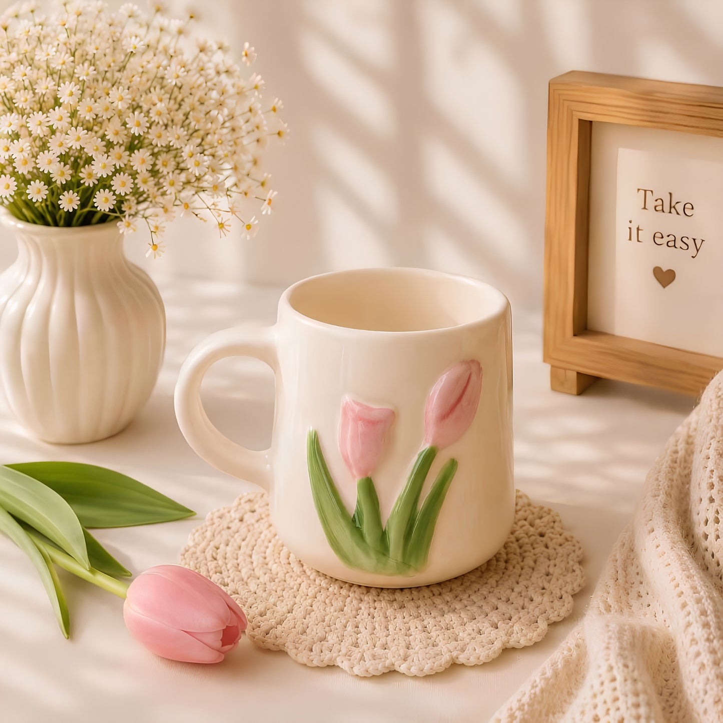 Pink Tulip Coffee Mug