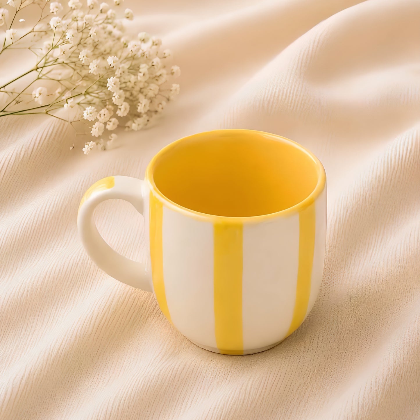 Striped Mug & Saucer