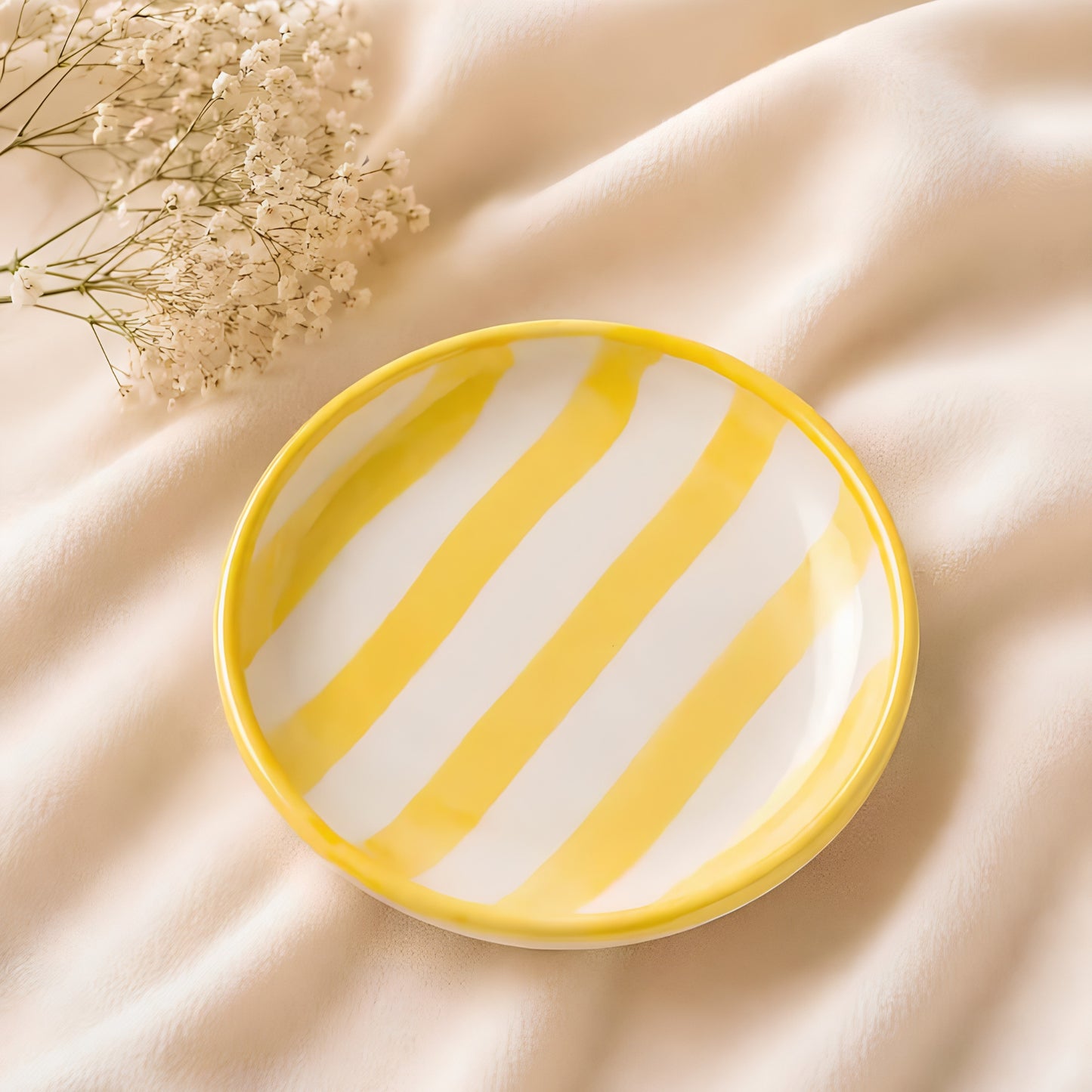 Striped Mug & Saucer